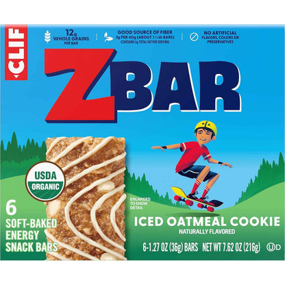 Zbar - Soft-Baked Energy Snack Bars - Non-GMO - 12g Whole Grains - USDA Organic Granola Bars - Snacks for Kids (6 Pack)