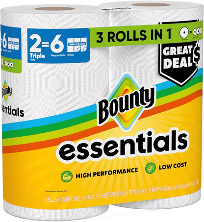 Bounty_Essentials_Select-A-Size_Paper_Towels,_White,_2_Triple_Rolls_=_6_Regular_Rolls_(Packaging_May_Vary)