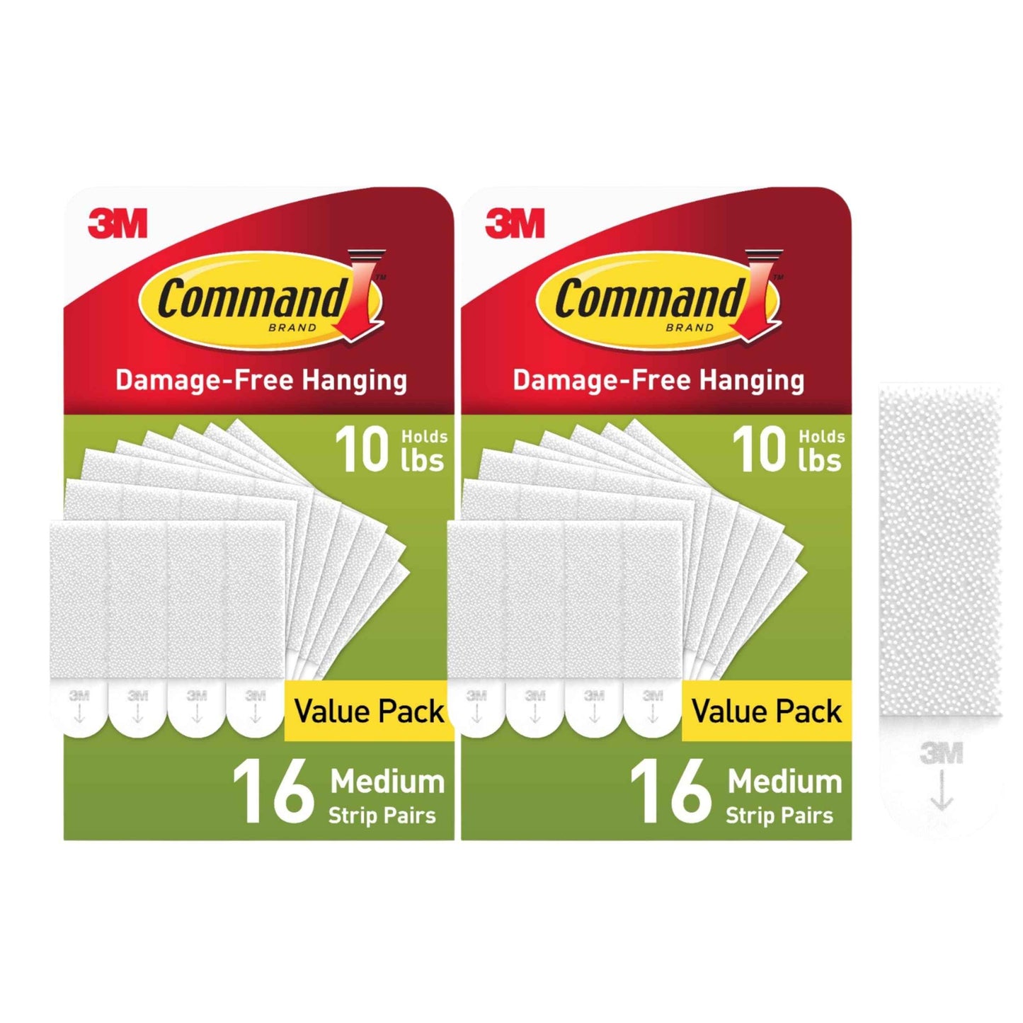 Command 10 lb Medium Picture Hanging Strips, Damage-Free Hangers for Picture Frames, No Tools Required, Great for Home Room Wall Decor, White Adhesive