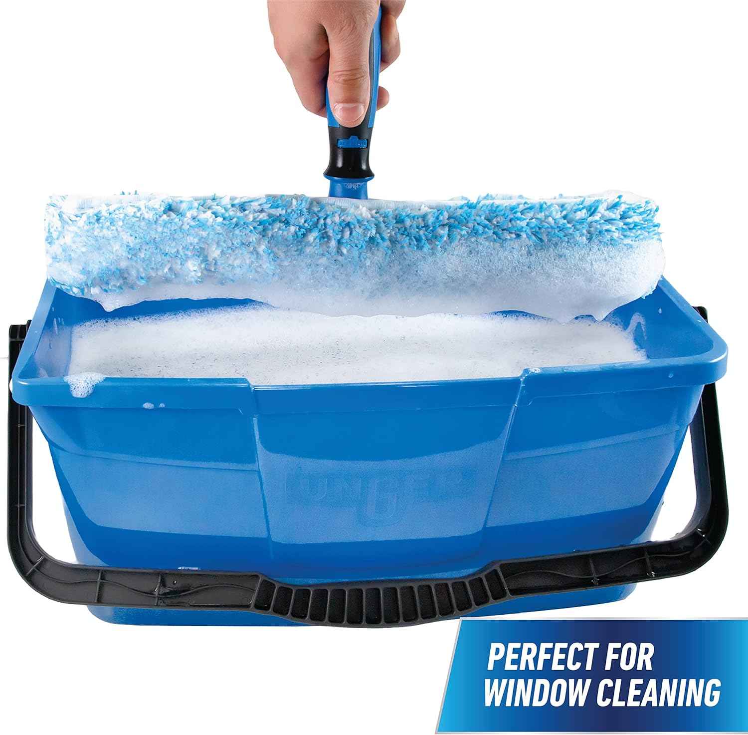 Unger Professional 3 Gallon Bucket – Compact Cleaning Bucket, Comfort-Grip Handle, 2 Pour Spouts, Portable Cleaning Supplies, Plastic Mop Bucket for Floor, Window & Household Cleaning