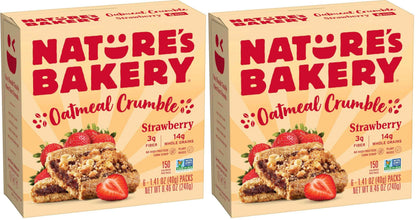 Nature’s Bakery Oatmeal Crumble Bars, Real Fruit, Vegan, Non-GMO, Breakfast bar