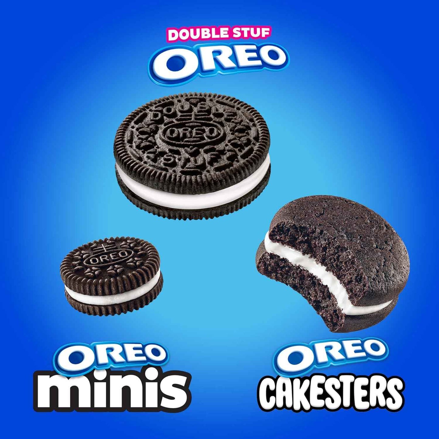 OREO Lovers Variety Pack, OREO Minis and Double Stuf Chocolate Sandwich Cookies, OREO Cakesters Soft Snack Cakes, 20 Snack Packs