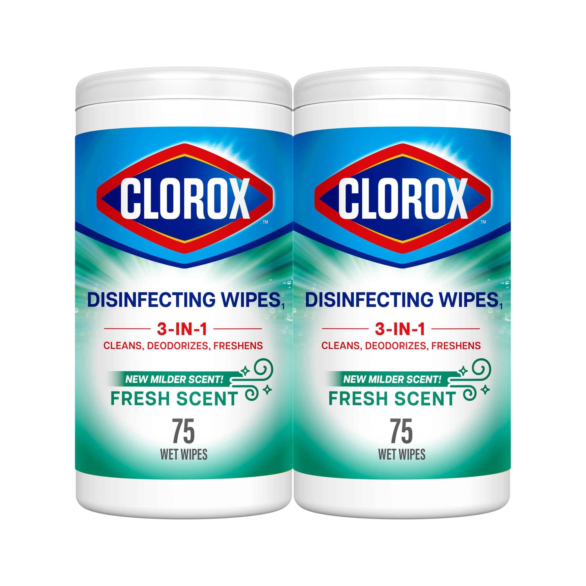 Clorox Fresh Scent Bleach Free Disinfecting Cleaning Wipes, 75 Count