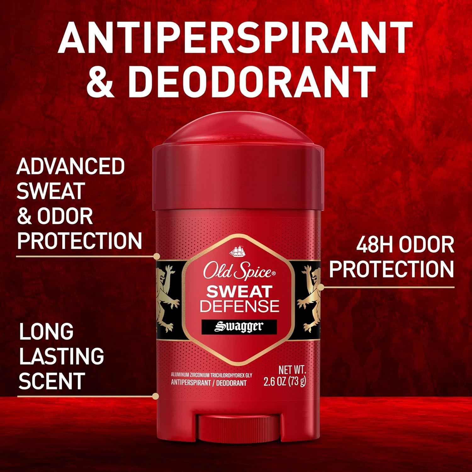 Old Spice Sweat Defense Antiperspirant & Deodorant for Men, 24/7 Ultimate Sweat Protection, Long Lasting Scent, Soft Solid