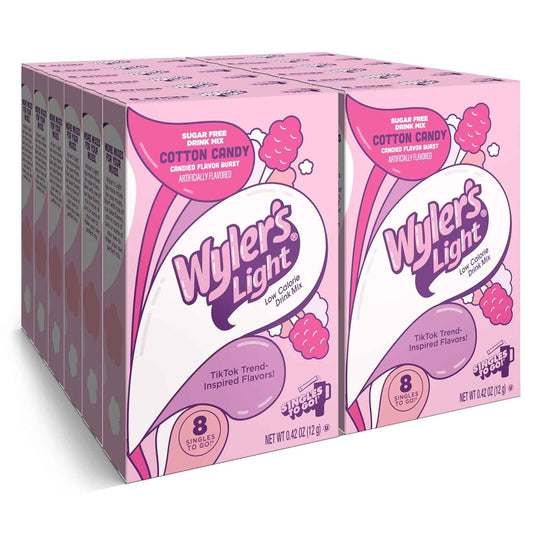 Wyler's Light Singles To Go Powder Packets, Water Drink Mix, 96 Servings, 8 Count x Pack of 12