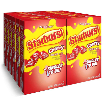 Starburst Singles To Go Powdered Drink Mix & Just Add Water -12 Boxes with 6 Packets Each 72 Total Servings (Sugar Free), 7.08 Oz