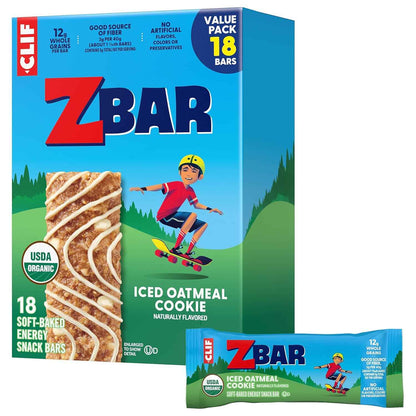 Zbar - Iced Oatmeal Cookie - Soft-Baked Energy Snack Bars - Non-GMO - 12g Whole Grains - USDA Organic Granola Bars - Snacks for Kids