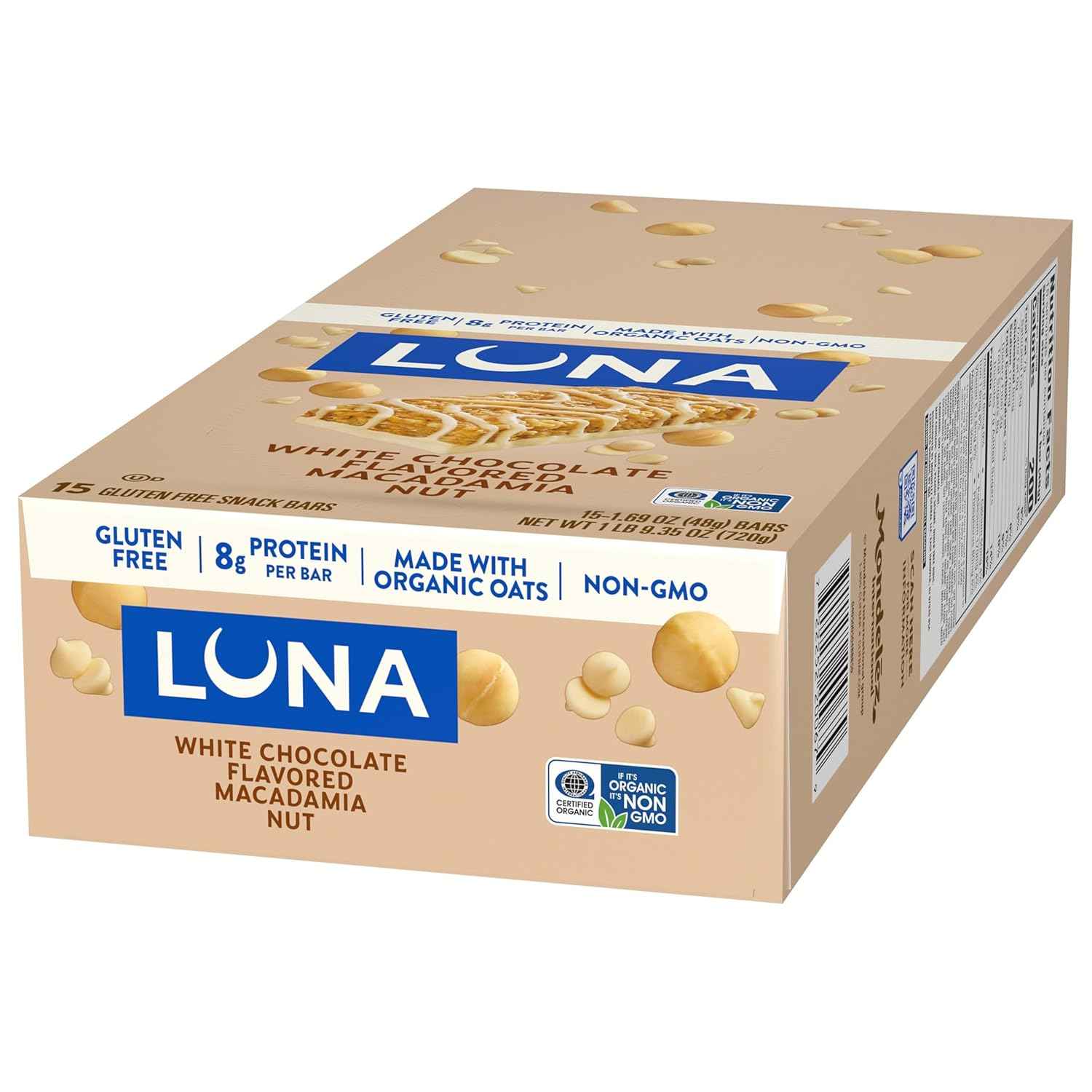 Clif, Bar Luna White Chocolate Macadamia 15 Count, 25.35 Ounce