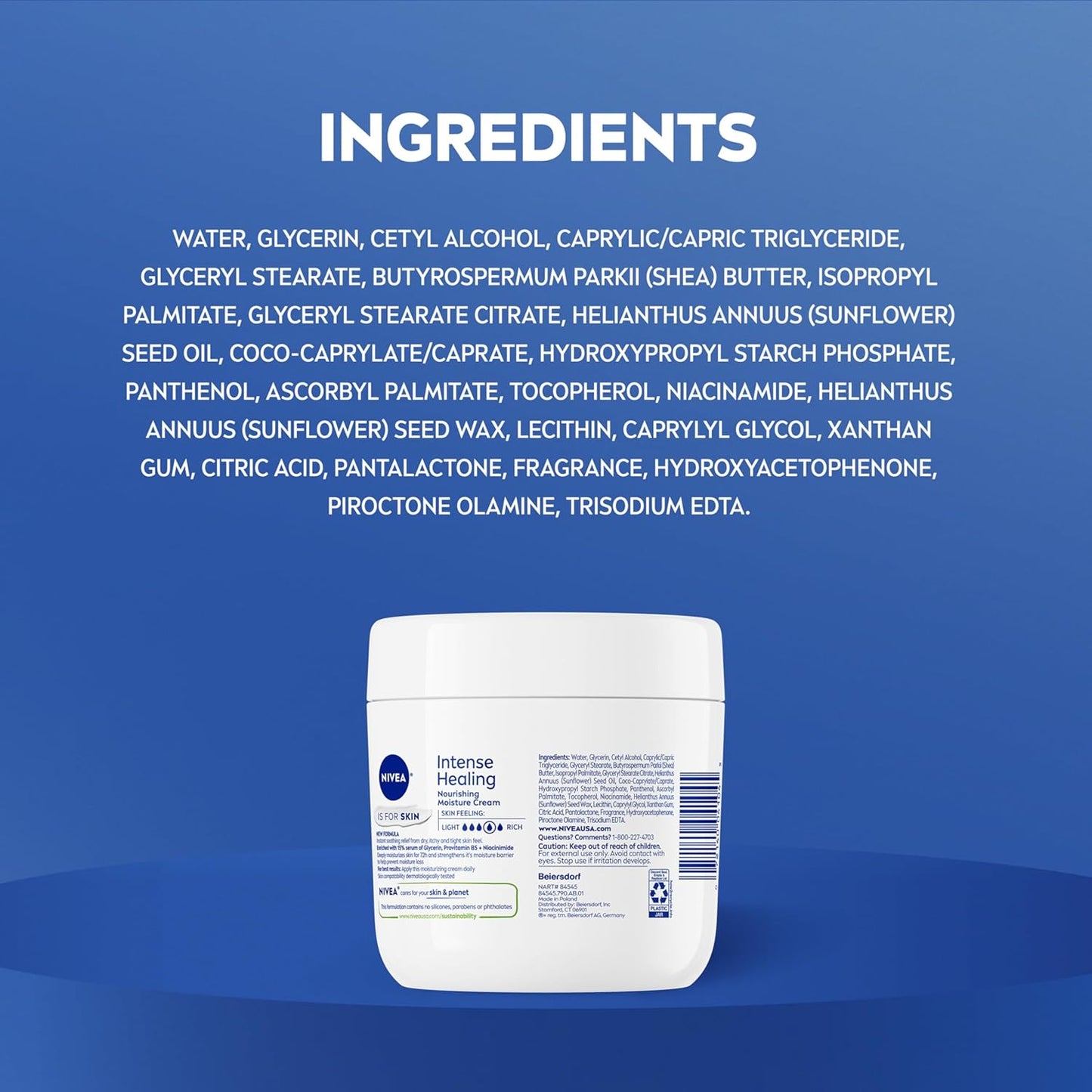 NIVEA_Intense_Healing_Body_Cream_for_Dry_Skin_with_Glycerin,_Provitamin_B5_and_Niacinamide,_72-Hour_Moisture,_Non-Greasy_Body_Moisturizer_Immediately_Soothes_Dry,_Itchy_Skin_Feeling,_13.5_Oz_Jar
