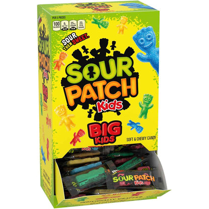 SOUR PATCH KIDS Big Kids Individually Wrapped Soft & Chewy Candy, Bulk Candy, Easter Candy, 240 Count Box