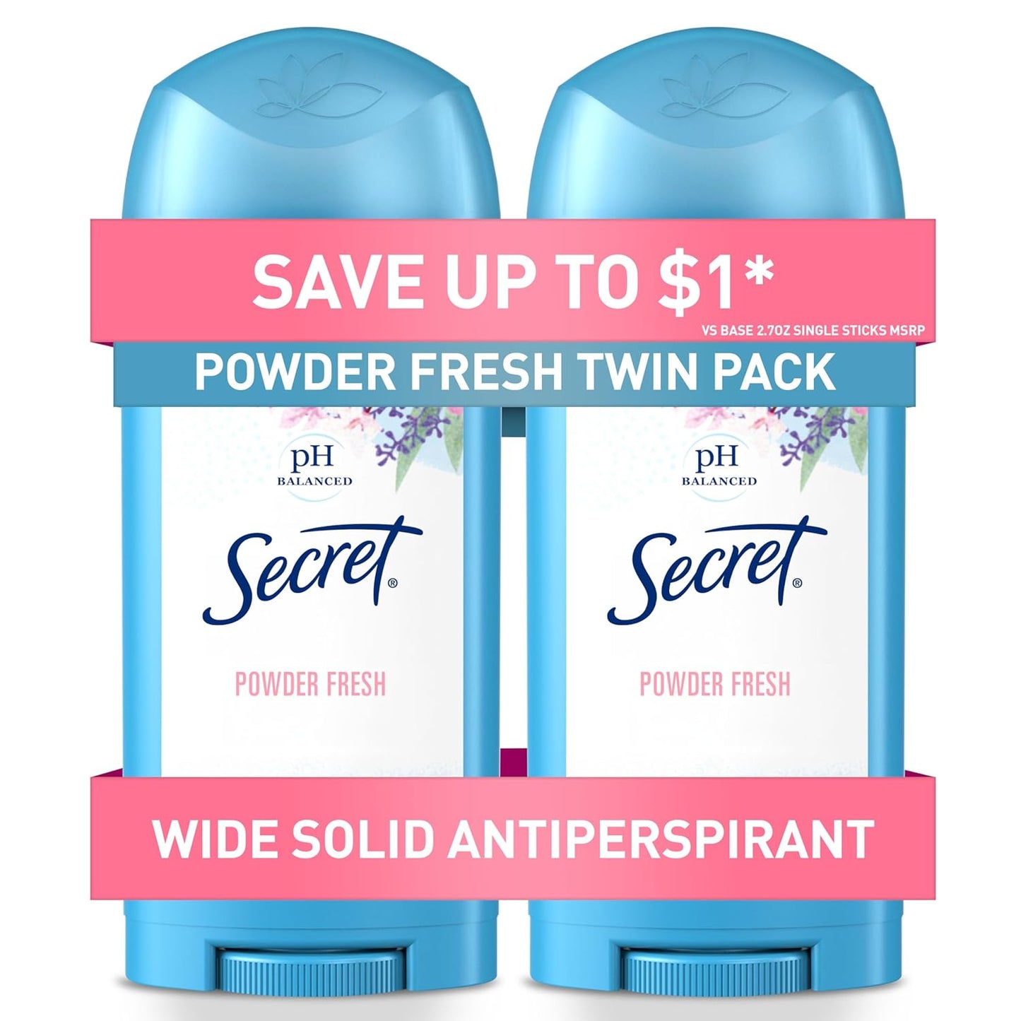 Secret_Antiperspirant_and_Deodorant_for_Women,_24hr_Sweat_&_Odor_Protection,_PH_Balanced_Protection,_Gentle_on_Skin,_Wide_Solid,_Powder_Fresh_Scent,_2.7_oz_(Pack_of_2)