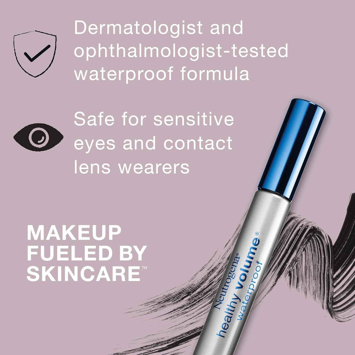 Neutrogena Lash-Plumping Waterproof Mascara, Volumizing and Conditioning Mascara with Olive Oil to Build Fuller Lashes, Clump-, Smudge- and Flake-Free