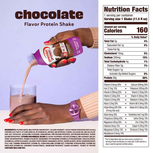Premier Protein Shake, 30g Protein, No Added Sugar, 24 Vitamins & Minerals to Support Immune Health, 11.5 fl oz
