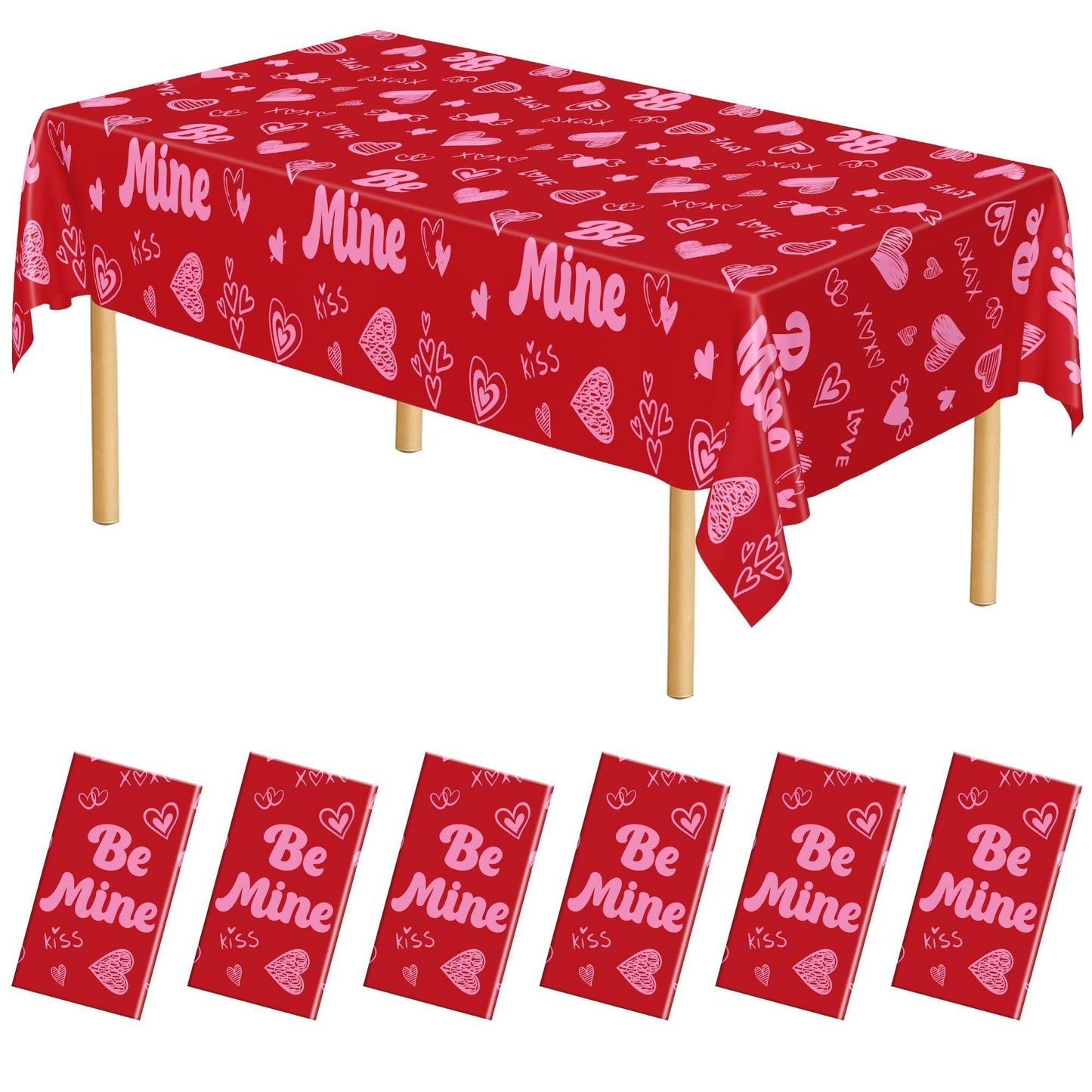 Valentines - 6pcs 54x108 in