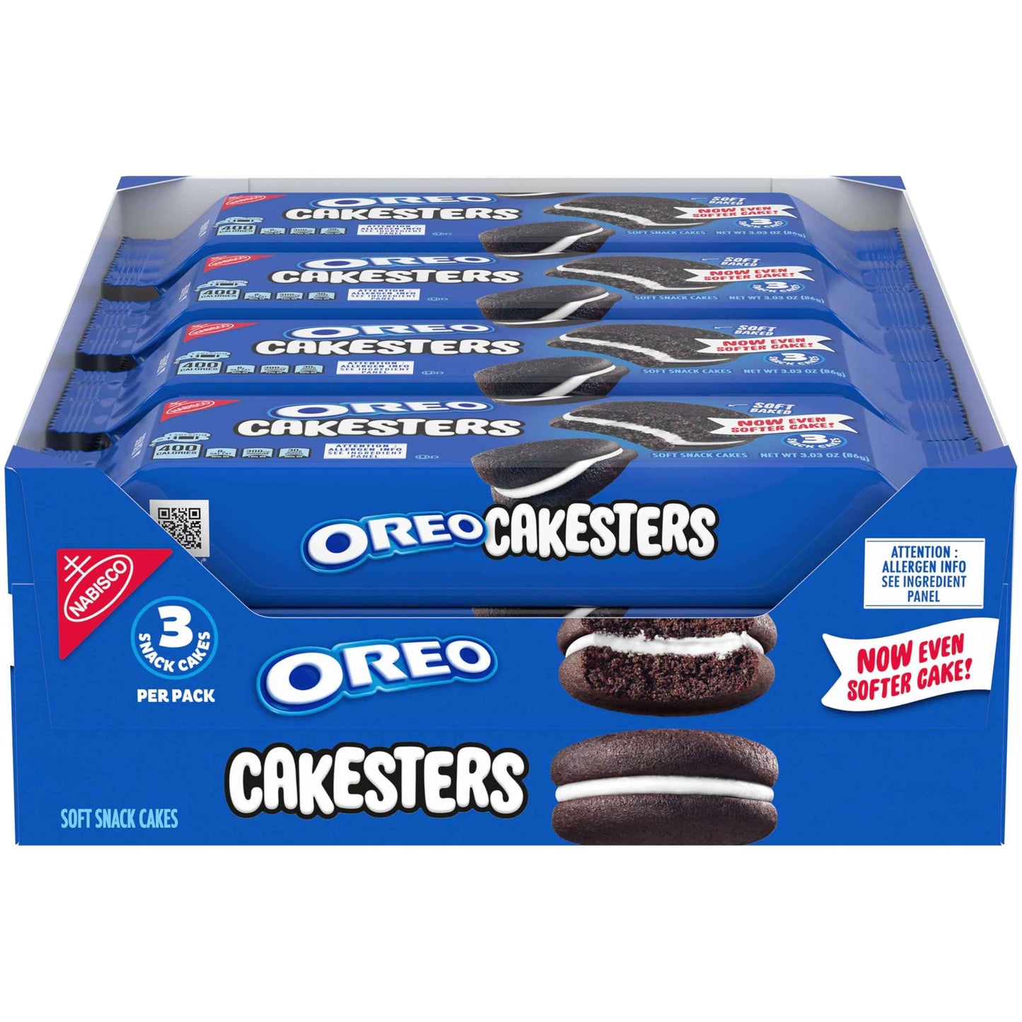 OREO Cakesters Soft Snack Cakes, 8-3.03 oz Snack Packs