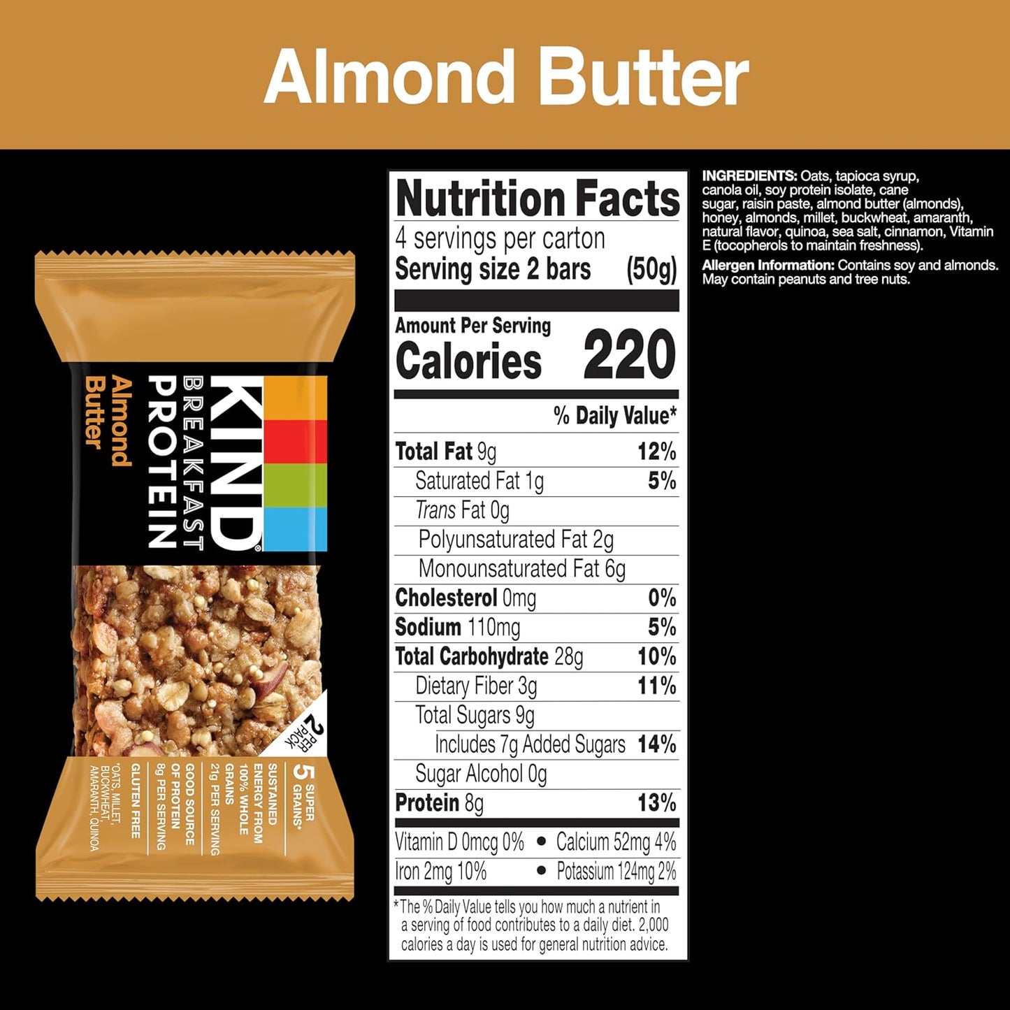 KIND_Breakfast_Bars_Variety_Pack,_Gluten_Free,_Low_Sodium,_Healthy_Snacks,_Honey_Oat,_Almond_Butter,_Peanut_Butter,_3-8g_Protein,_18_Count_(18_Packs_of_2_Bars)