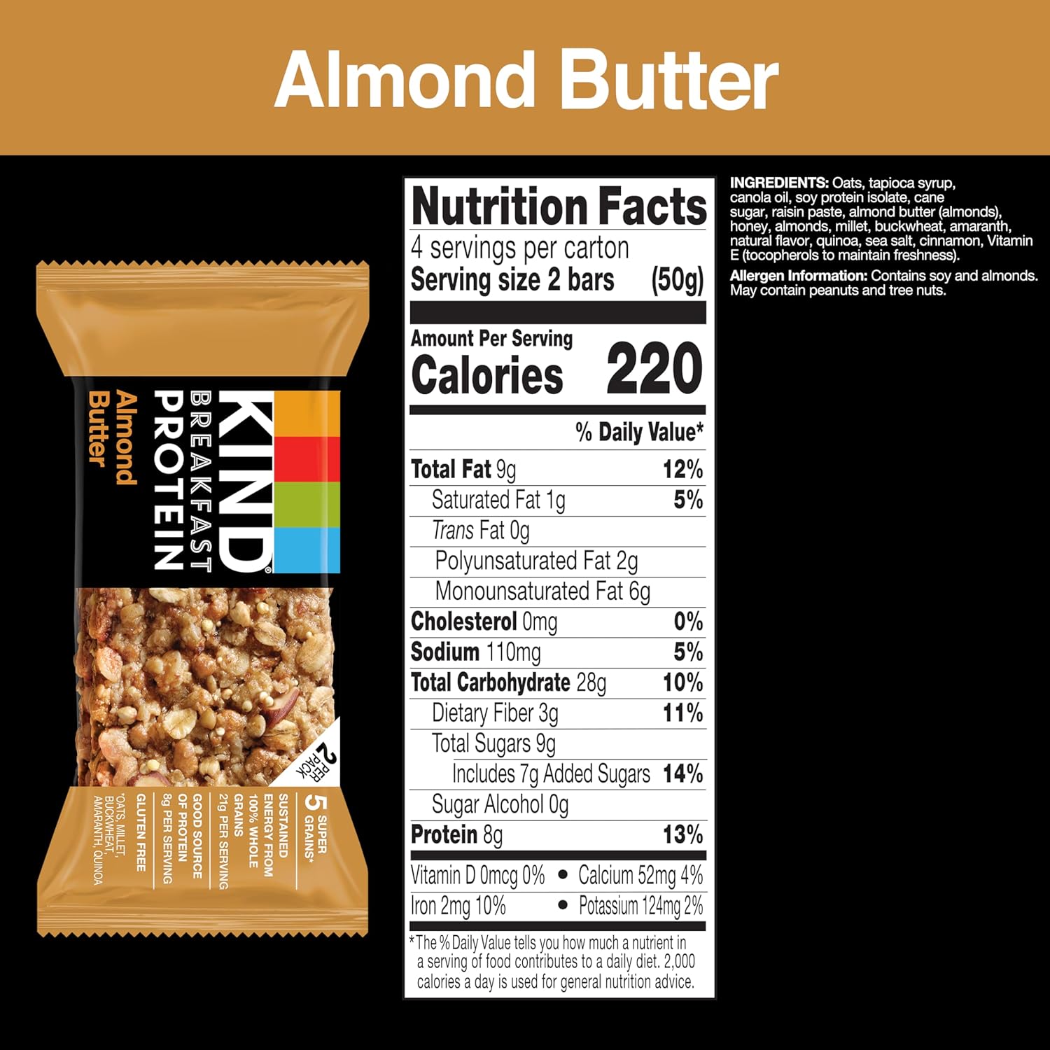 KIND_Breakfast_Bars_Variety_Pack,_Gluten_Free,_Low_Sodium,_Healthy_Snacks,_Honey_Oat,_Almond_Butter,_Peanut_Butter,_3-8g_Protein,_18_Count_(18_Packs_of_2_Bars)