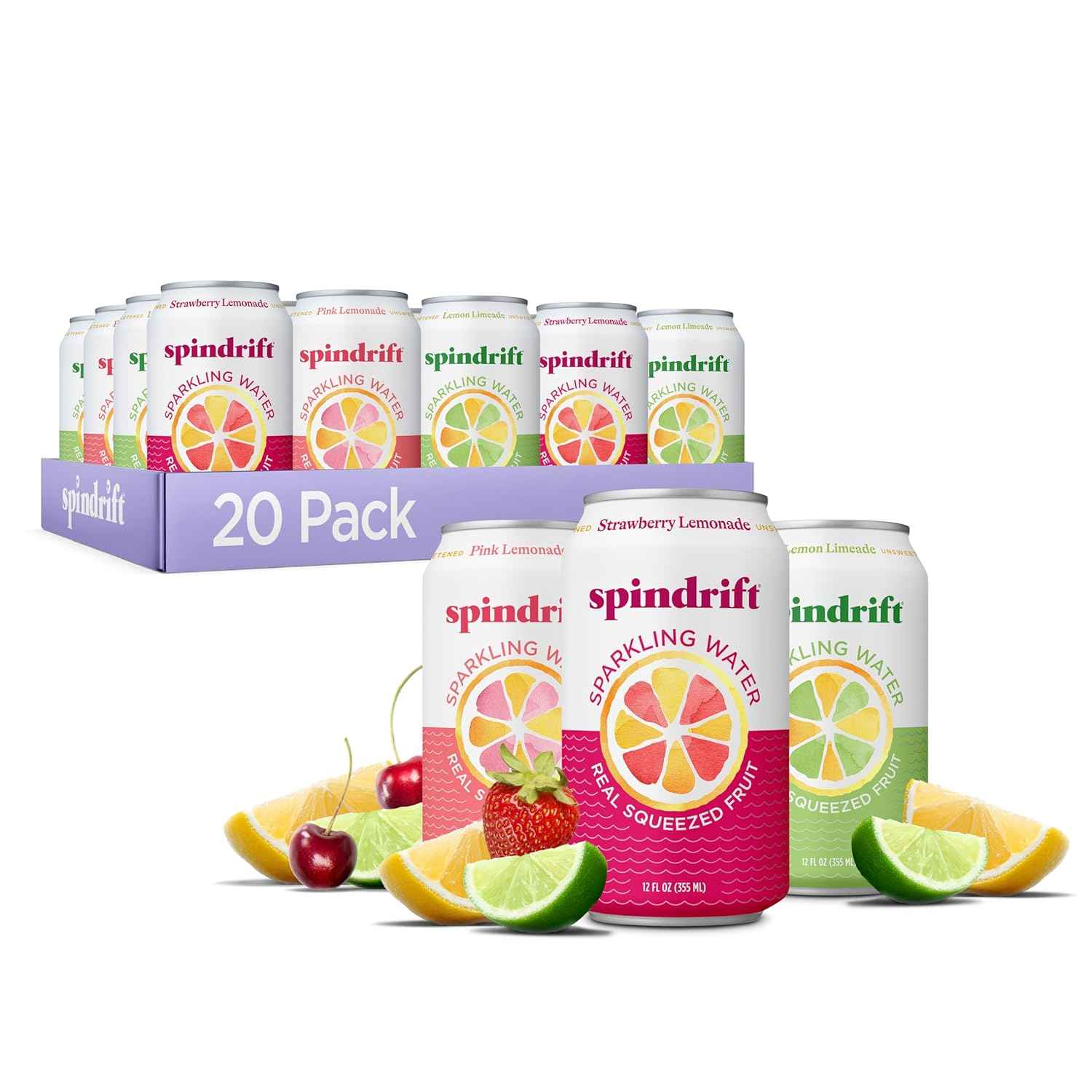 Spindrift Flavor Variety,12 Fl Oz