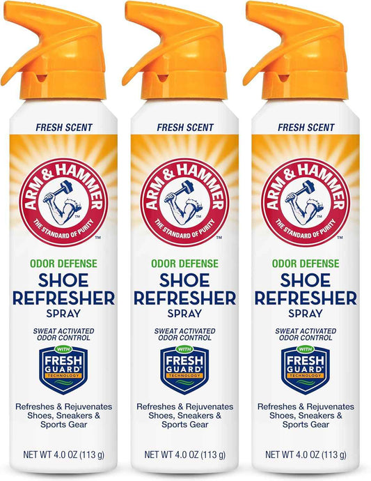 Arm and Hammer Shoe Refresher Spray, Multi-Purpose Odor Remover for All Types of Footwear, Shoe Deodorizer Spray, Shoe Odor Eliminator, Shoe Spray, Shoe Smell Eliminator