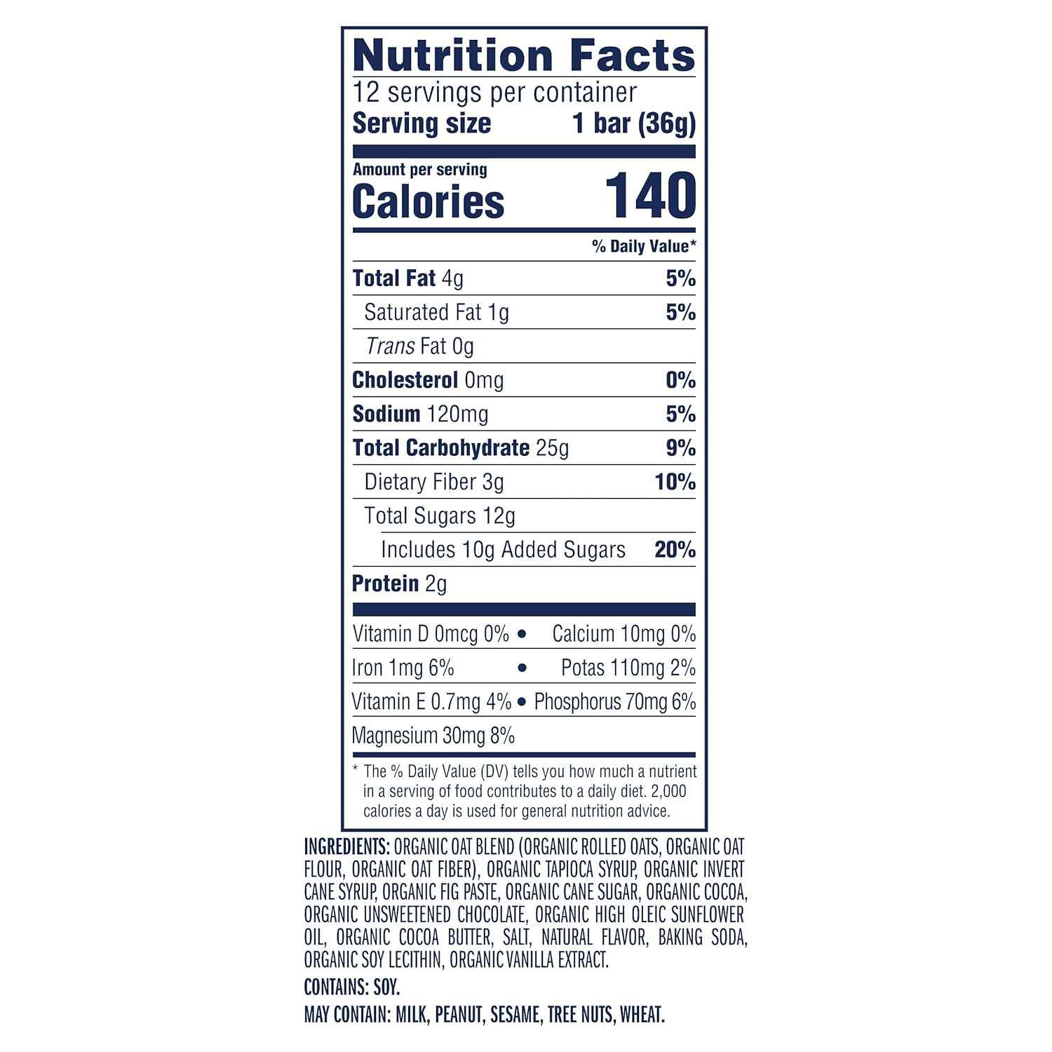 Zbar - Chocolate Brownie - Soft-Baked Energy Snack Bars - Non-GMO - 11g Whole Grains - USDA Organic Granola Bars (12 Pack)