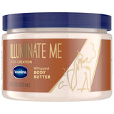 Vaseline Illuminate Me Shea Butter Whipped Body Butter for Melanin Rich Skin Provides 24 Hour Moisturization for Dry Skin