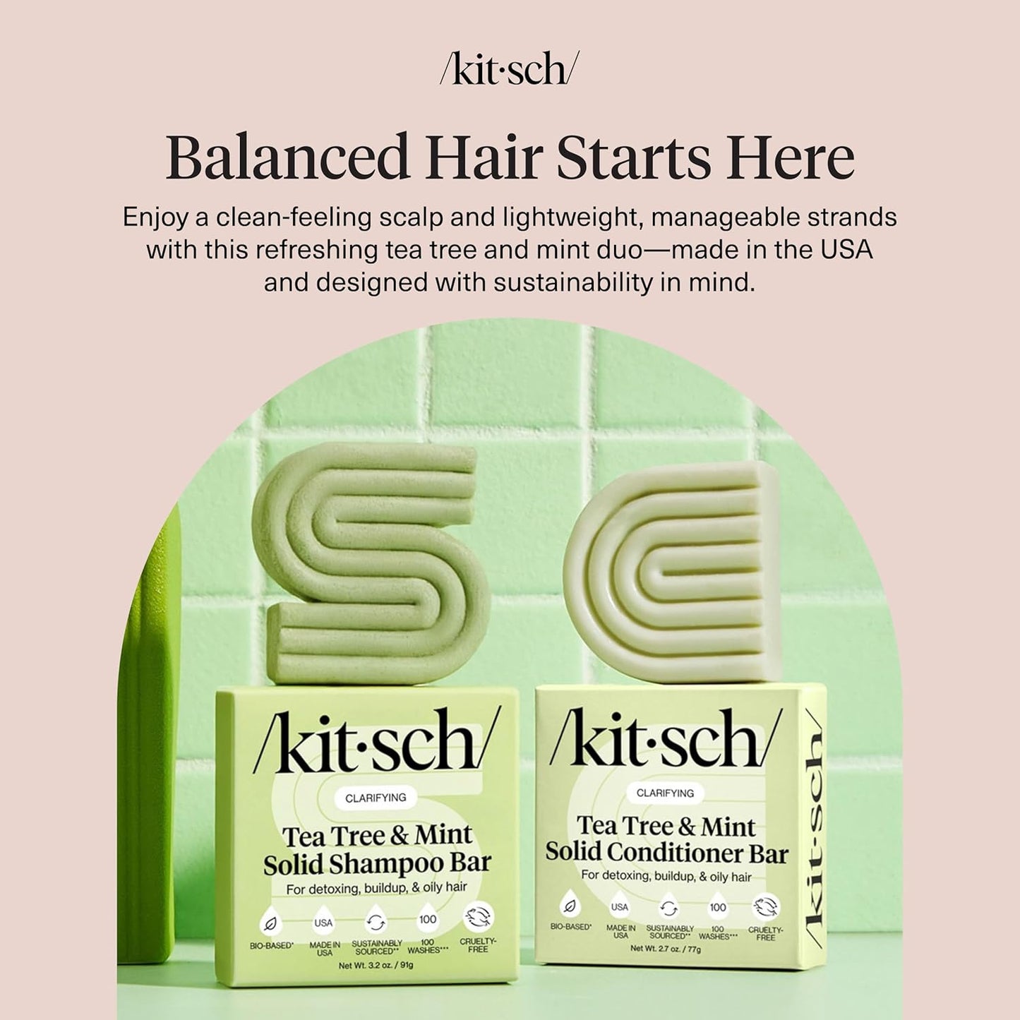 Kitsch_Clarifying_Tea_Tree_Shampoo_and_Conditioner_Set_–_Shampoo_&_Conditioner_Bar_for_Women_and_Men,_Scalp_&_Oil_Control_Hair_Care_–_Free_of_Paraben,_Sulfate_&_Silicone_–_Made_in_USA_-_2_pcs