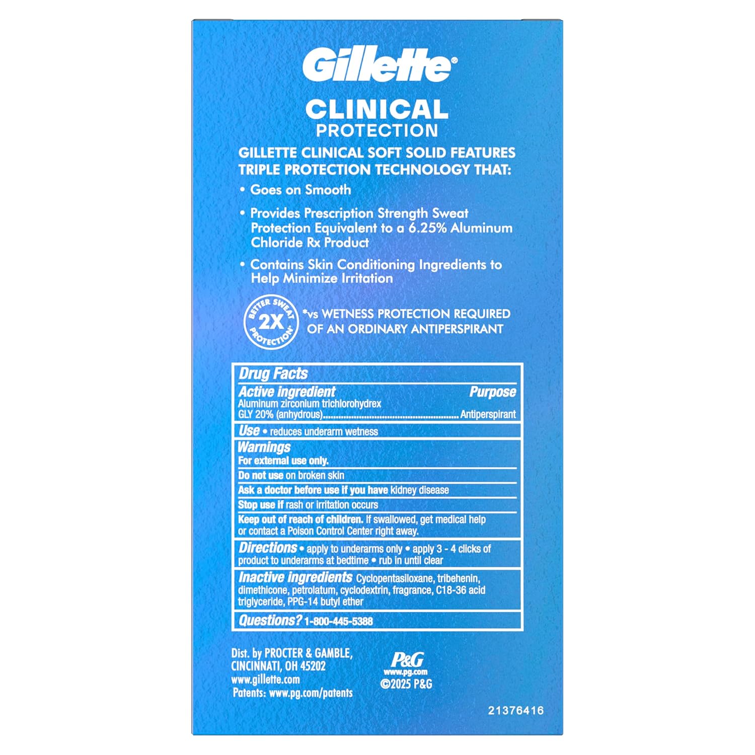 Gillette_Clinical_Antiperspirant_and_Deodorant_for_Men,_100HR_Sweat_&_Odor_Protection,_Long_Lasting_Freshness,_Anti-White_Mark_Technology,_Soft_Solid,_Arctic_Ice_Scent,_2.6_oz