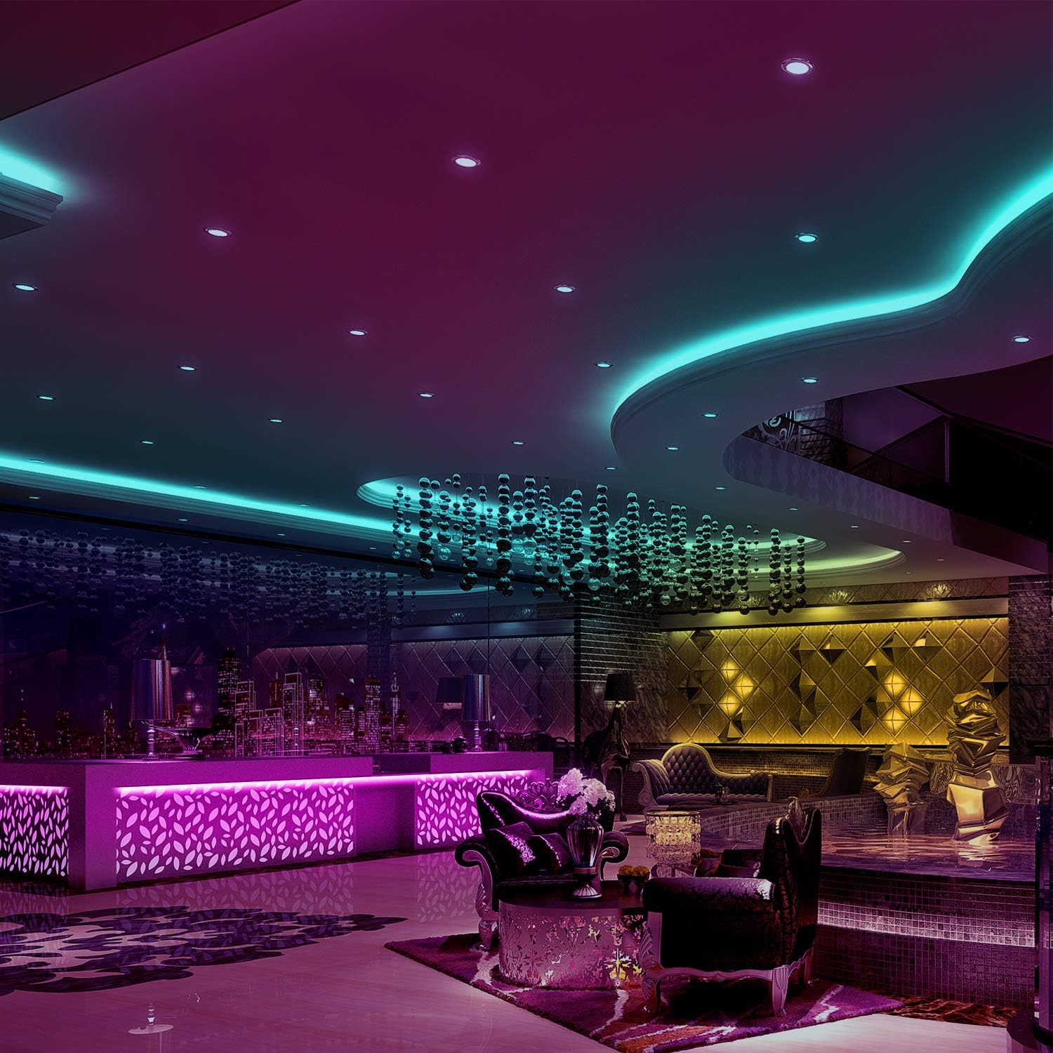 DAYBETTER_Led_Strip_Lights_16.4ft/32.8ft/50ft/100ft/200ft_Kit_with_Remote_and_Power_Supply_Color_Changing