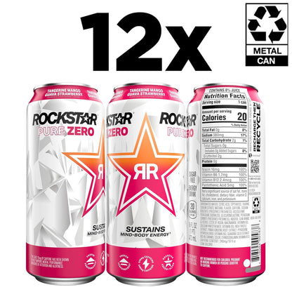 Rockstar_Pure_Zero_Energy_Drink,_Tangerine_Mango_Guava_Strawberryh,_0_Sugar,_with_Caffeine_and_Taurine,_16_Fl_Oz_(Pack_of_12)_(Packaging_May_Vary)