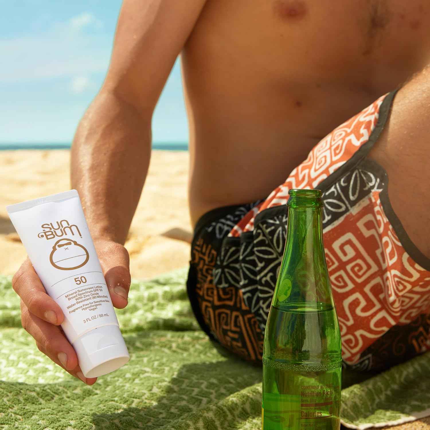 Sun Bum Mineral Sunscreen Body Lotion - Broad Spectrum Moisturizing Sunscreen with Vitamin E - Vegan and Hawaii 104 Act Compliant (Made without Octinoxate & Oxybenzone) - Travel Size