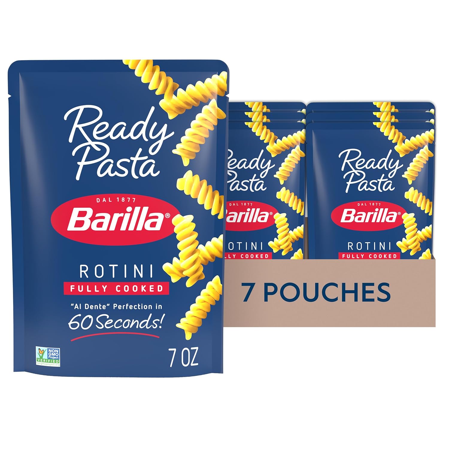 Barilla_Ready_Pasta,_Fully_Cooked_Rotini_Pasta,_Non-GMO_&_Kosher,_7_oz_(Pack_of_7)
