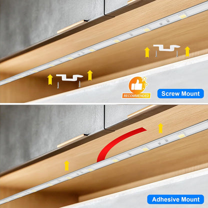 maylit_Under_Cabinet_LED_Strip_Lighting_Hardwired_24in/48in/72in,_Ultra_Bright_Small_LED_Light_Bar,_6000K_Cool_White,_110V-120V_Wired_Lights_for_Kitchen_Cabinet,_Counter,_Workbench,_Desk,_Closet,_Shelf,_Indoor