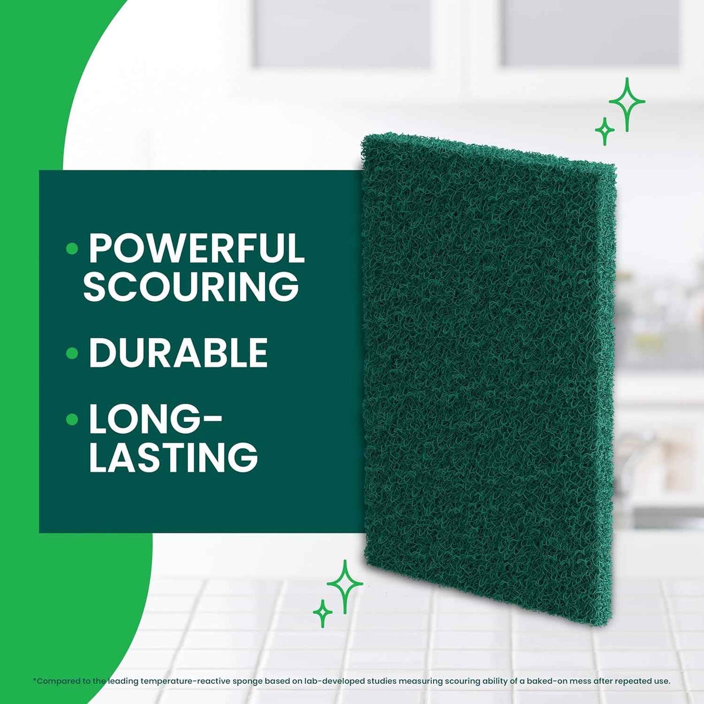 Scotch-Brite Heavy Duty Scouring Pad, Dish Scrubber for Kitchen + Outdoor, Scrub Pads for Uncoated Pots and Pans, Cast Iron Cooktops, Grill Grates, Oven Racks, & BBQ, Durable, Long-Lasting