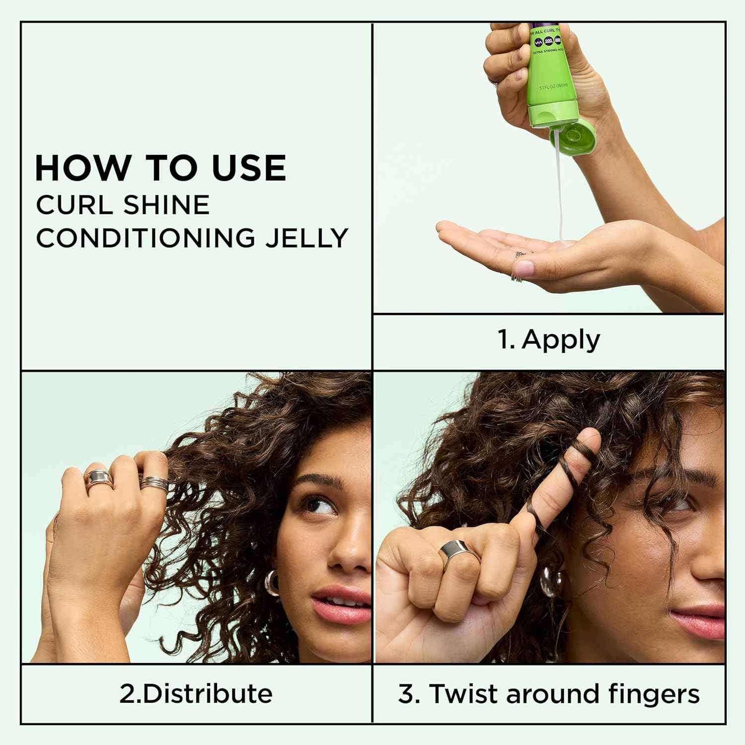 Garnier Fructis Curl Shine Conditioning Hair Gel, Frizz Control for Curly, Wavy, and Coily Hair, Extra Strong Hold for Up to 48 HRs of Bouncy, Moisturized Curls, 5.1 Fl Oz