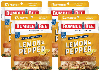 Bumble Bee Seasoned Tuna Pouch - Wild Caught and Ready to Eat for Snack, Salad, Korean Tuna Bowl - 14g Protein per Serving - PERFECT, PORTABLE, GOODNESS - 2.5 oz Packet