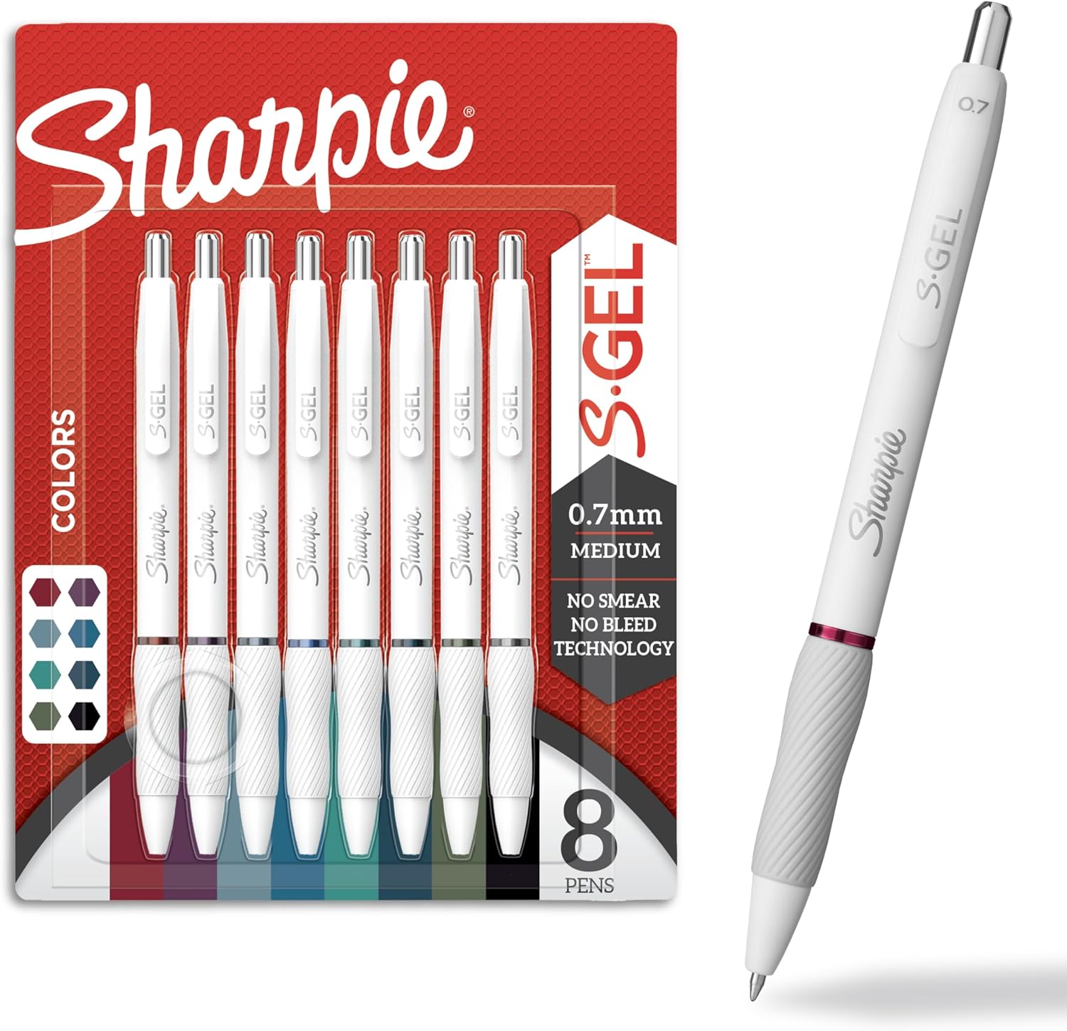 Sharpie_S-Gel_Pens_Fashion_Barrel_Gel_Pens_Pearl_White_Body_Medium_(0.7mm)_Point_Bold_Ink_Colors_8_Count