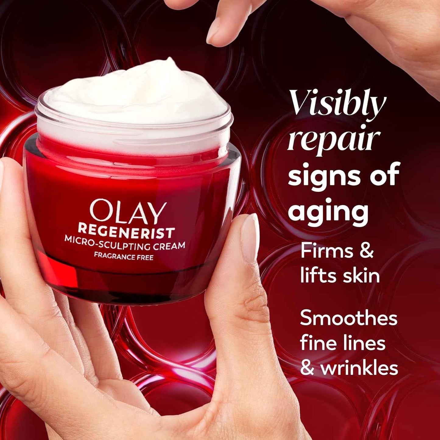 Olay Face Moisturizer, Regenerist Micro-Sculpting Cream for Women, Anti-Wrinkle, Firming Skin Care - Triple Collagen Cream, Peptide, Hyaluronic Acid, Niacinamide
