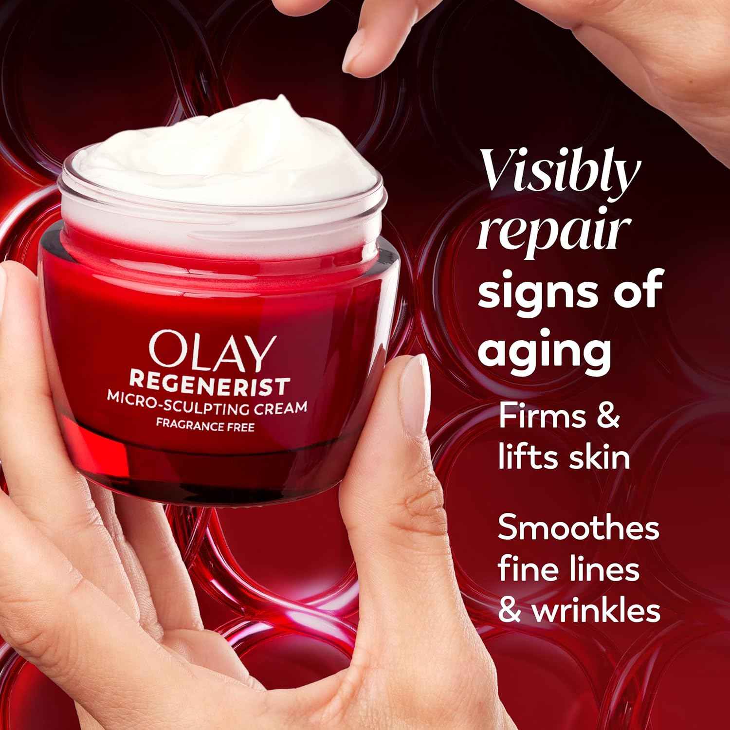 Olay Face Moisturizer, Regenerist Micro-Sculpting Cream for Women, Anti-Wrinkle, Firming Skin Care - Triple Collagen Cream, Peptide, Hyaluronic Acid, Niacinamide
