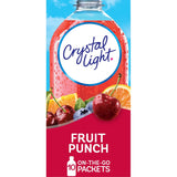 Crystal Light Citrus Naturally Flavored Powdered Drink Mix with Caffeine, 10 ct On-the-Go-Packets