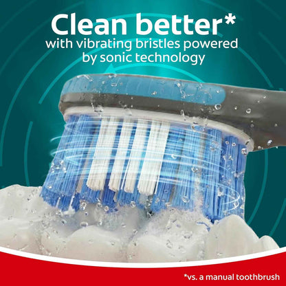 Colgate 360 Vibrate Deep Clean Battery Powered Electric Toothbrush with Medium Bristles, 2 Pack, Sonic Powered