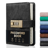 WEMATE Password Book with Lock, Password Book with Alphabetical Tabs 600+ Password Spaces, Password Logbook with Lock, Password Keeper for Computer 4.33 X 6.18 Inch