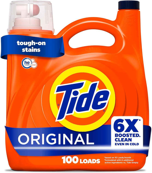 Tide Liquid Laundry Detergent, Boosted Clean Even in Cold Water with Concentrated Washing Soap