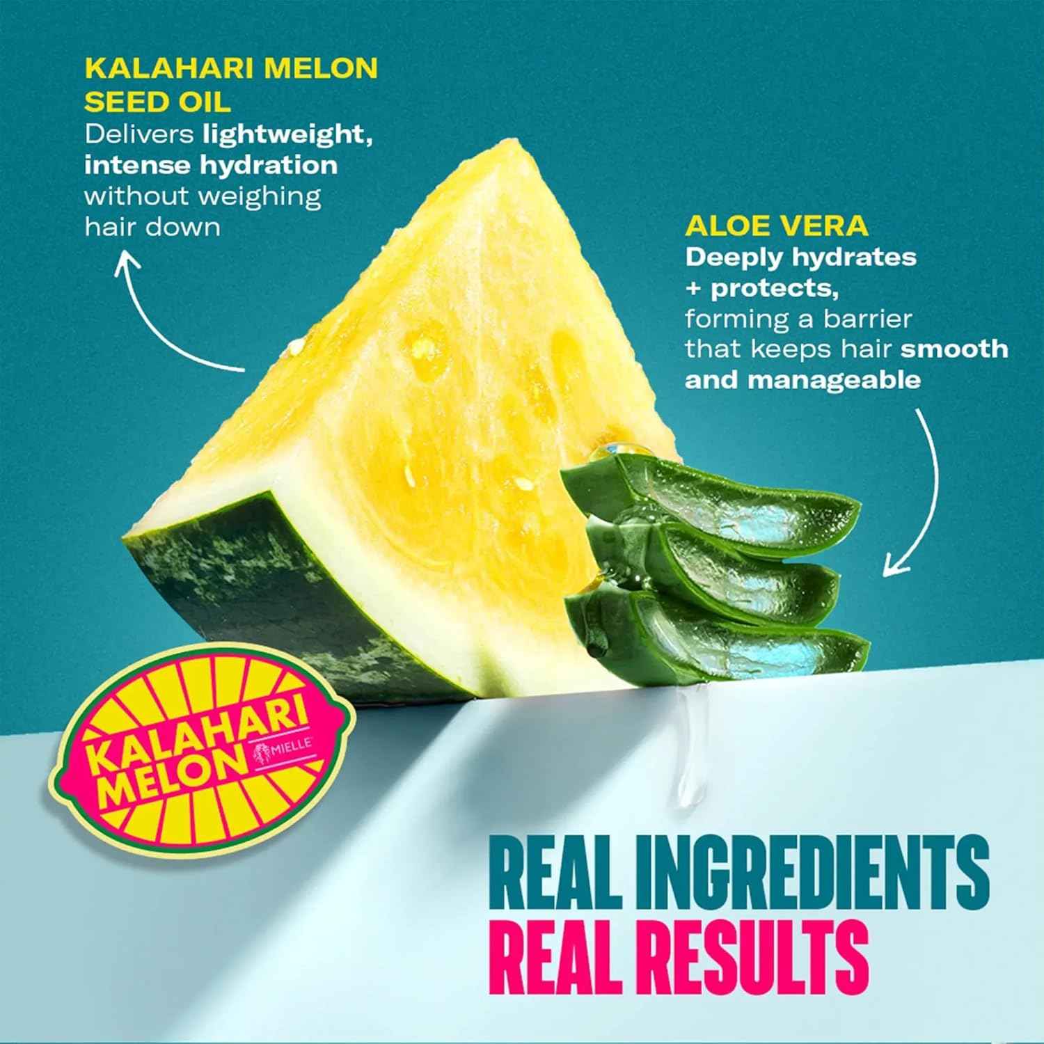 Mielle Organics Kalahari Melon & Aloe Vera Multi-Tasking Leave In Conditioner Spray - 3-in-1 Hair Detangler Spray, Curl Refresher & Moisturizer for Dry, Curly & Textured Hair, 6.7 Ounce