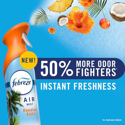 Febreze Air Mist, Air Freshener Spray, Odor Fighting Room Spray, Deodorizer for Home Bathroom Kitchen Office Apartment Dorm Room Classroom