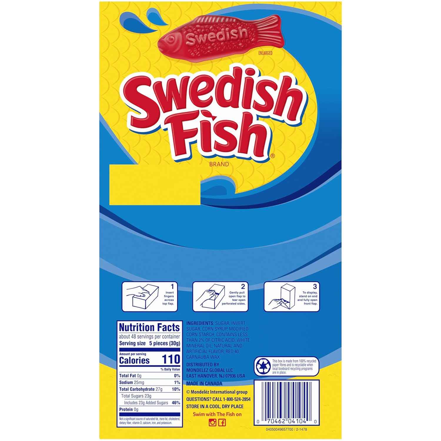 SWEDISH FISH Individually Wrapped Soft & Chewy Gummy Candy, Bulk Candy, 240 Count Box