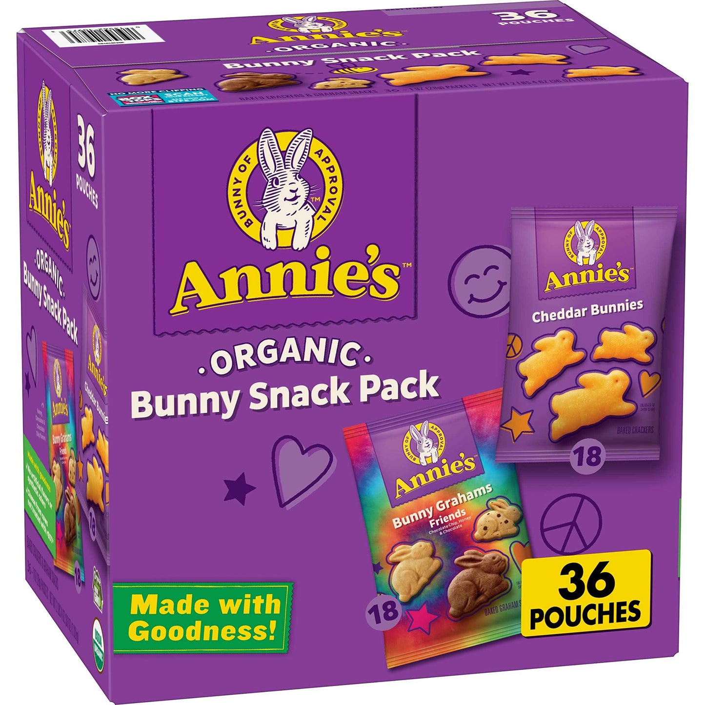 Annie's Organic Bunny Grahams Snacks, Neapolitan, 7.5 oz - Easter Day