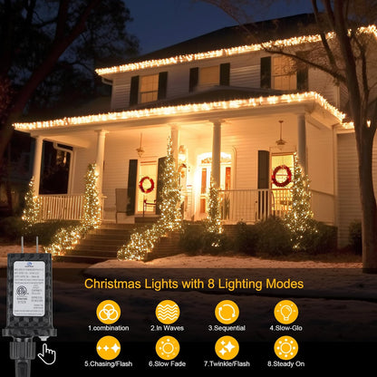 33_FT_100LEDs_Christmas_Lights_Plug_in,Outdoor_Indoor_Connectable_Fairy_Lights_with_Timer_and_8_Modes,Christmas_Tree_Lights_for_Garden_Party_Wedding_Christmas_Decoration(Warm_White)