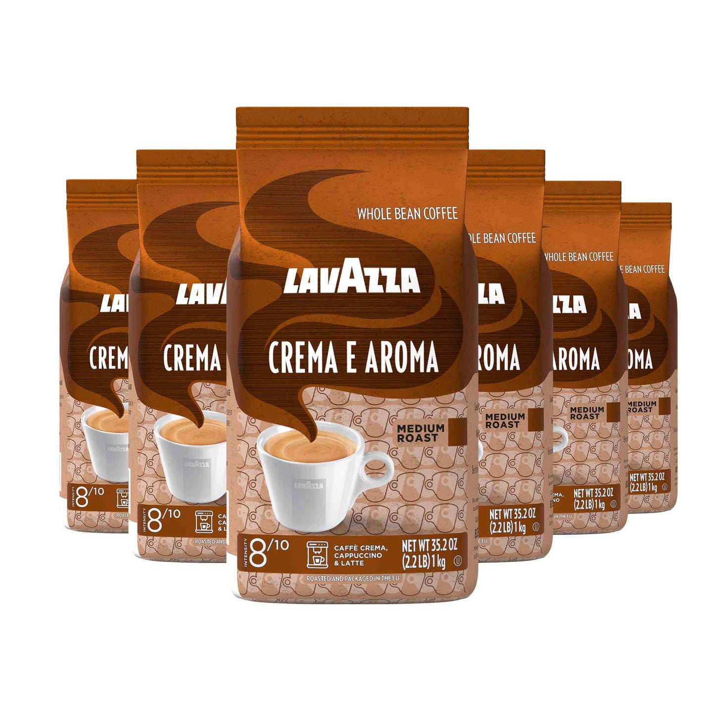 Lavazza Whole Bean Coffee Blend, Balanced medium roast with an intense, earthy flavor and long lasting crema, Non-GMO