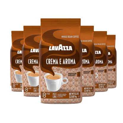 Lavazza Whole Bean Coffee Blend, Balanced medium roast with an intense, earthy flavor and long lasting crema, Non-GMO