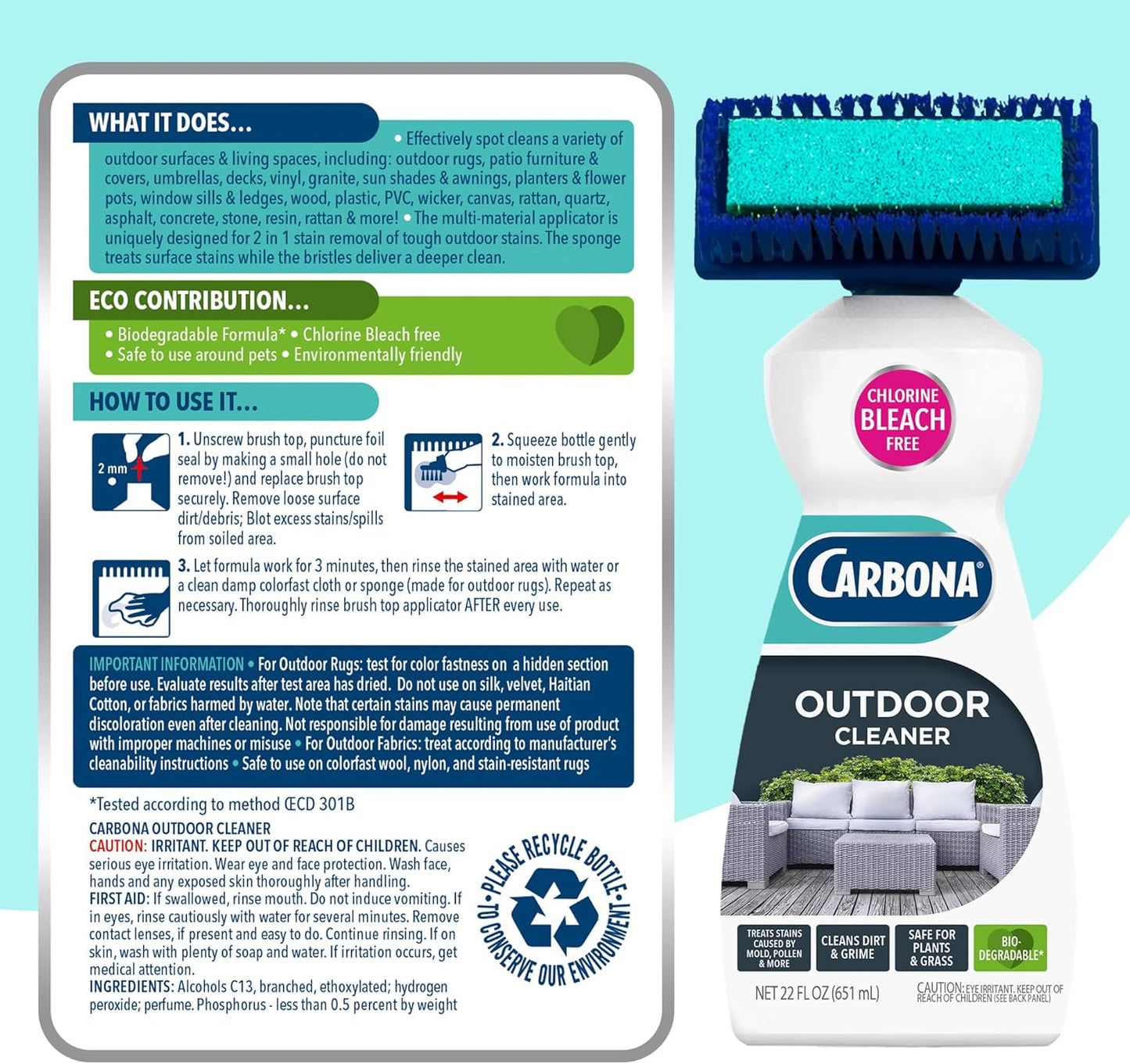 Carbona_Oxy_Powered_Outdoor_Cleaner_with_Built-In_Brush_(22_Fl_Oz),_Spot_Cleaner_for_Outdoor_Furniture,_Rugs_&_Decks,_2-in-1_Sponge_&_Bristle_Brush
